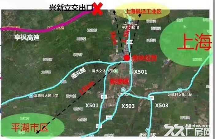 非中介证件齐全开发商直租上海金山和浙江嘉兴平湖交汇处价格0.5可谈-图3