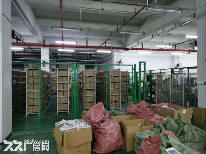 现成货架 办公室 地坪漆 凤岗近深圳电商仓库出租2600平-图1