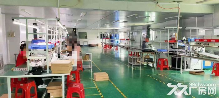 塘厦清湖头，有绿色地漆 二楼厂房出租1500平 好招工 电子-图1