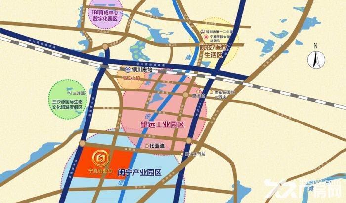 银川望远工业园厂房免租一年水电气通-图3